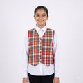 BCM ARYA Full Sleeves White Shirt WIth Checkered Waist Coat GIRLS (VI-VIII)