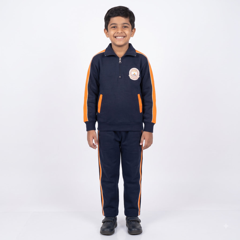 BCM Arya School orange house tracksuit, classes I to V