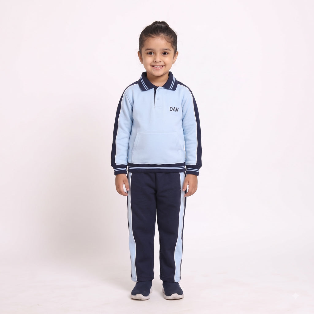 DAV Fleece Tracksuit Girls & Boys(Nursery-II)