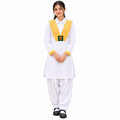 GREENLAND Full sleeves (VI-XII) Girls Saturday Suit Yellow