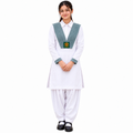 GREENLAND Full sleeves (VI-XII) Girls Saturday Suit Green
