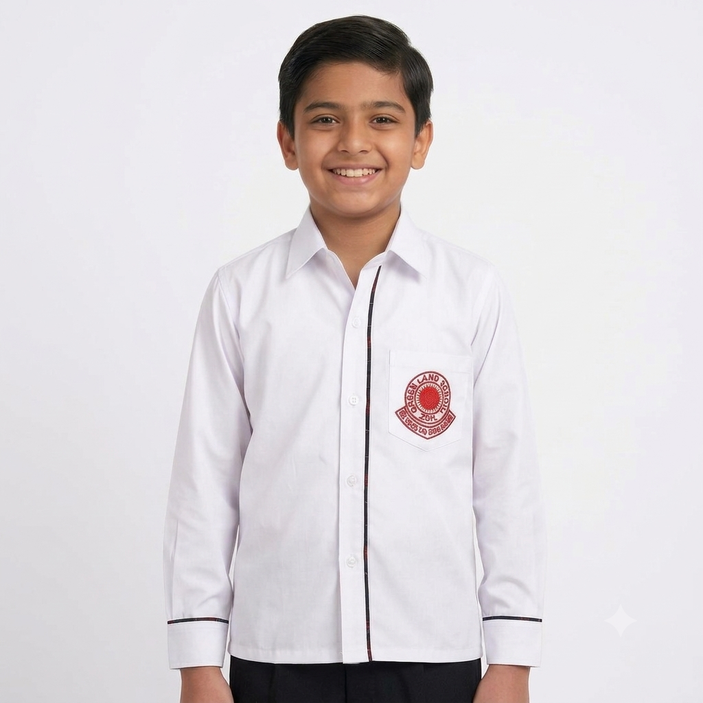 Greenland Full Sleeves Red House Shirt (I-XII) Boys & Girls