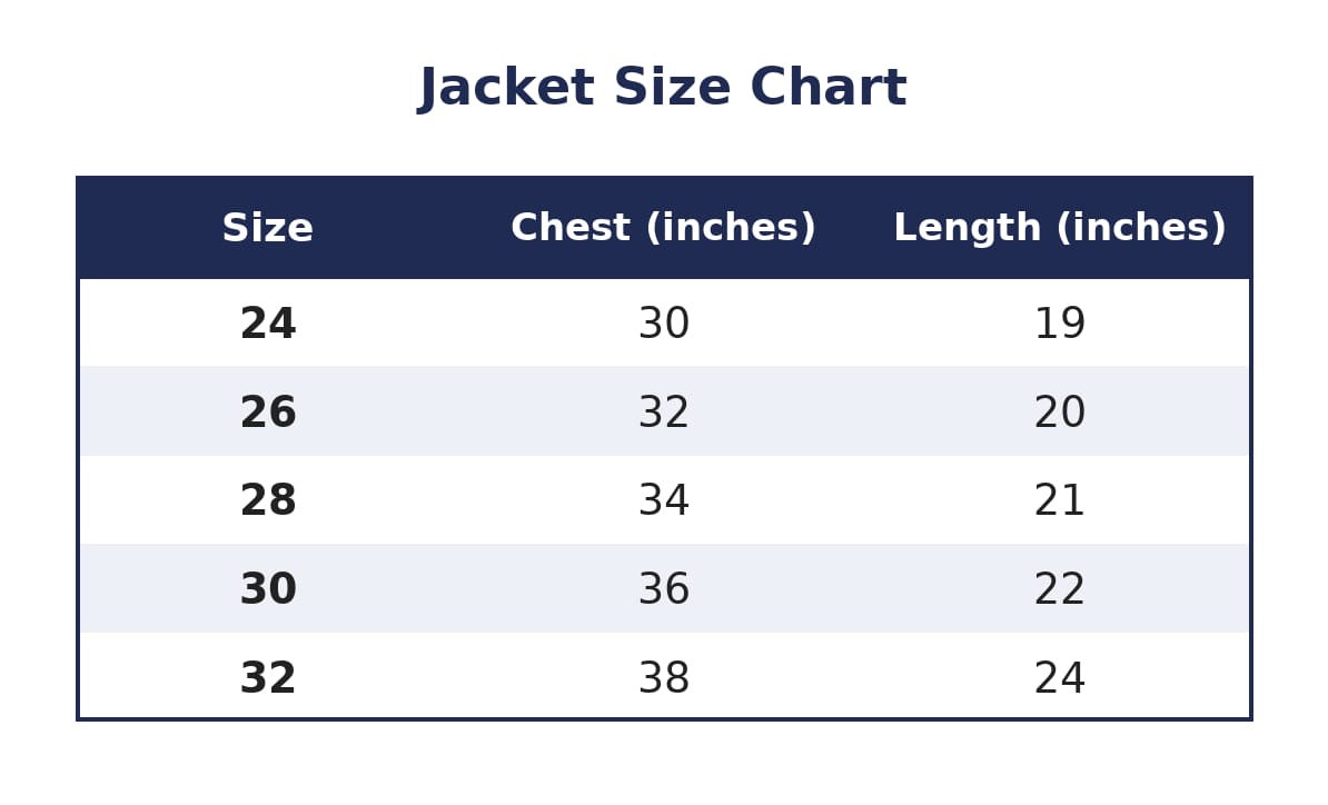 DAV Winter Jacket (Nursery-V) Boys & Girls